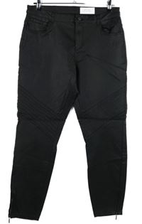 Dámské černé koženkové kalhoty Noisy May 