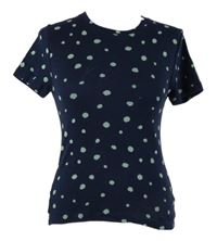 Dámské tmavomodré puntíkované tričko M&S