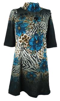 Nové - Dámské barevné vzorované pletené šaty Stella 