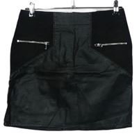 Dámská černá koženková sukně H&M
