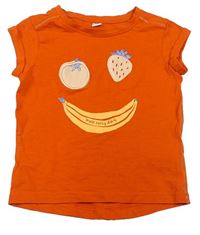 Oranžové tričko s ovocem Zeeman