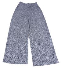 Lila palazzo kalhoty s flíčky H&M