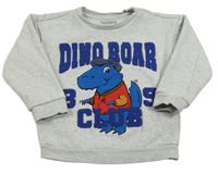 Světlešedá mikina s dinem a nápisem Nutmeg