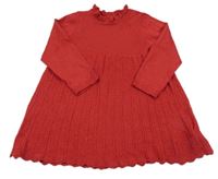 Červené třpytivé úpletové šaty H&M