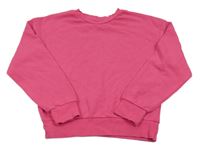 Malinová crop mikina 