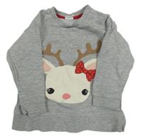 Šedá mikina se srnkou H&M