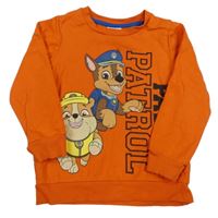 Oranžová mikina s Tlapkovou Patrolou George
