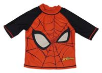 Červeno-černé UV tričko se Spidermanem Primark