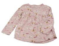 Růžové triko s jednorožci Topolino