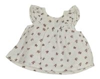 Bílé šaty s kytičkami Primark