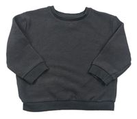 Tmavošedá žebrovaná mikina Primark