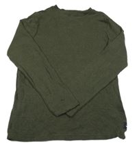 Tmavozelené žebrované triko F&F