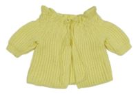 Žlutý propínací svetr 