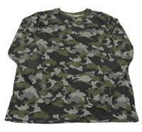 Khaki-šedé army triko Primark