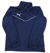 Tmavomodrá sportovní propínací mikina Puma