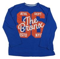 Modré triko s číslem a nápisem Rebel