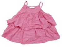 Růžový vrstvený top H&M