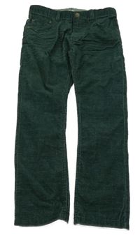 Tmavozelené manšestráky H&M