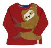 Červené triko s lenochodem Kuniboo