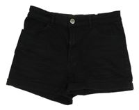 Černé lehké riflové kraťasy H&M