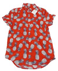 Nové - Červená košile s ananasy Next