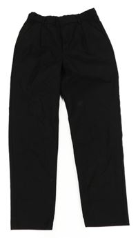 Černé společenské chino loose kalhoty H&M