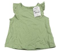 Khaki top s volánky Next