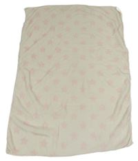 Bílá chlupatá deka s hvězdičkami