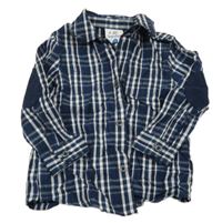 Tmavomodro-bílá kostkovaná košile Topolino