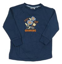 Tmavomodrá mikina s kytičkami Lily & Dan