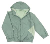 Khaki šusťáková jarní bunda s kapucí Dunnes