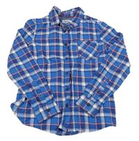 Modro-bílo-červená kostkovaná košile Futurino