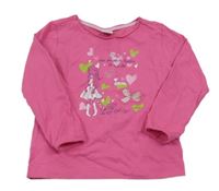 Růžové triko s holčičkou S. Oliver 