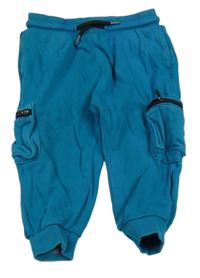 Azurové tepláky s kapsami Matalan