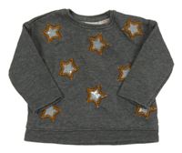 Šedá mikina s hvězdičkami Zara