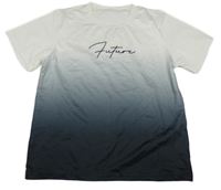 Bílo-šedé sportovní tričko s nápisem 