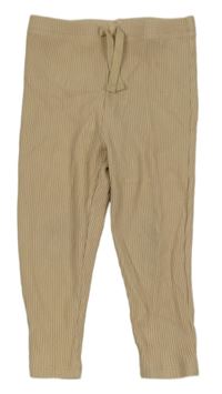 Béžové žebrované legíny Primark