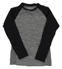 Šedo-černé funkční sportovní triko Pocopiano