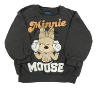 Tmavošedá mikina s Minnií Disney