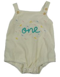 Smetanové manšestrové laclové kraťasy s nápisem 