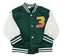 Tmavozeleno-bílá propínací sportovní mikina s Cars