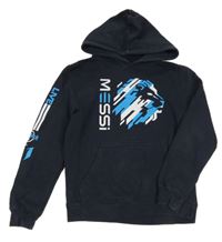 Tmavomodrá fotbalová mikina Messi s kapucí Hard Rock