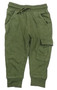 Khaki tepláky s kapsou F&F