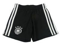 Černo-bílé sportovní fotbalové kraťasy Deutscher Adidas