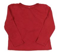 Tmavočervené triko H&M
