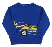 Safírová mikina s auty a monster truckem F&F