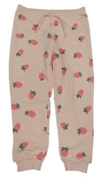 Světlerůžové tepláky s jahůdkami PRIMARK