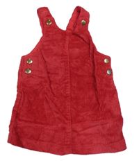 Červené manšestrové šaty F&F