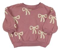 Starorůžová oversize mikina s mašličkami George