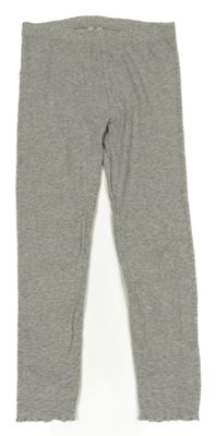 Šedé melírované žebrované legíny Tu